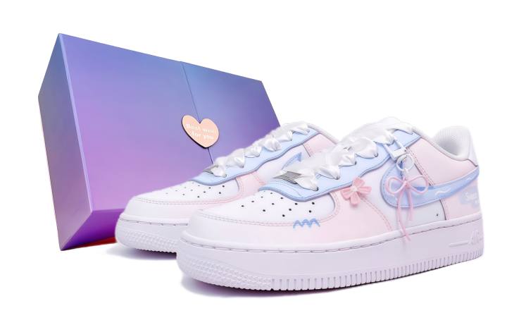 Nike Nike Air Force 1 Non slip Lightweight Low top Skateboard Shoes Women's Pink