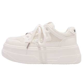 SHENLINSEN Slip Resistant Abrasion Resistant Slip Resistant Abrasion Resistant Low top Skateboard Shoes Women's Ecru