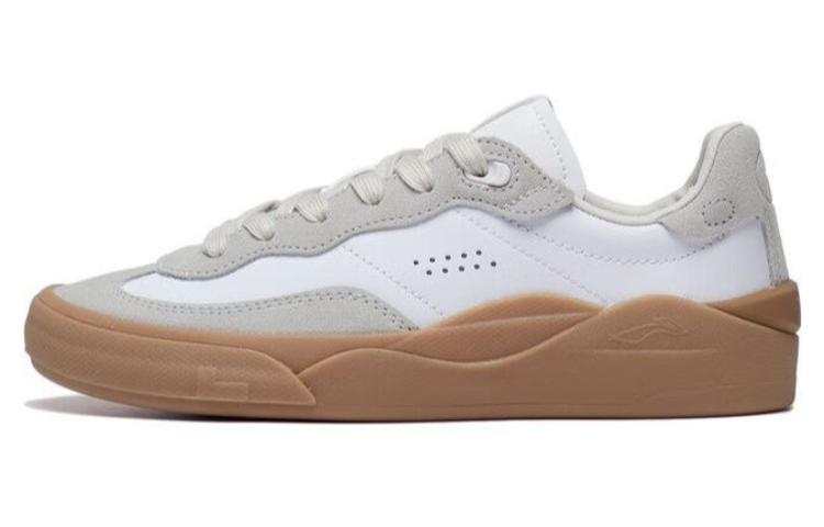 Li-Ning Li Ning Skategeneral Comfortable Abrasion Resistant Breathable Low top Skateboard Shoes Women's White Gray
