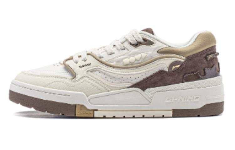 Li-Ning Li Ning 001 BTC Slip Resistant Abrasion Resistant Cushioning Support Low top Casual Shoes Women's White Umber