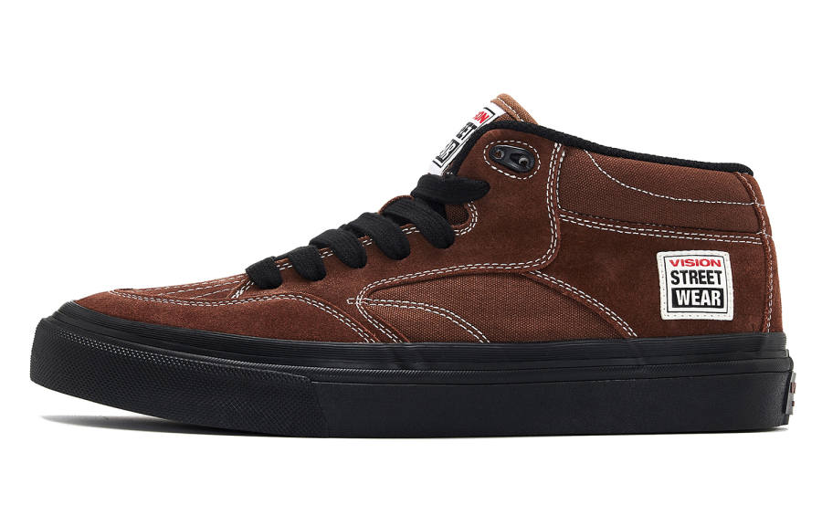 Vision Street Wear Concave Mid top Skateboard Shoes Unisex Brown