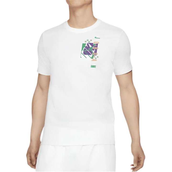 Jordan Jordan T Shirts Men's White Crew Neck Moderate Straight Fit