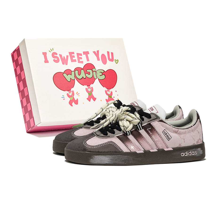 Adidas Adidas VL COURT 2.0 Low top Skateboard Shoes Unisex Gray Pink