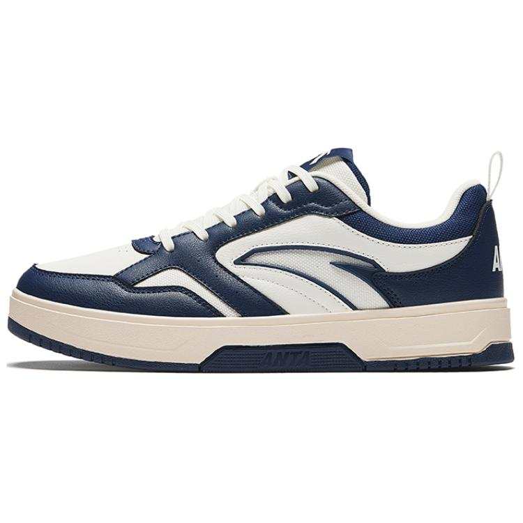 Anta Life Collection Slip Resistant Abrasion Resistant Low top Skateboard Shoes Men's Blue White