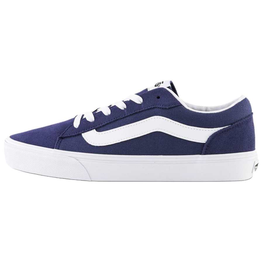 Vans Vero LS Textile, Split Cow Leather Low top Skateboard Shoes Men's Dark Blue