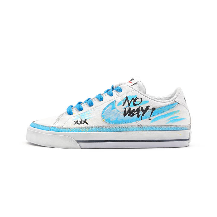 Nike Nike Court Legacy No Way To Retreat Coverage Waterproof Lightweight Low top Skateboard Shoes Unisex White