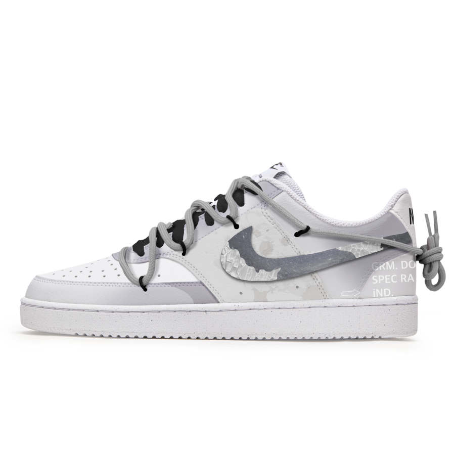 Nike Nike Court Vision Freedom Panda, Xunye Slip Resistant Low top Skateboard Shoes Men's Gray White