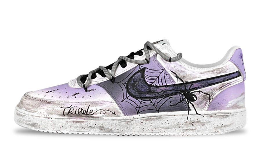 Nike Nike Court Vision Spider Domain Abrasion Resistant Low top Skateboard Shoes Unisex Purple