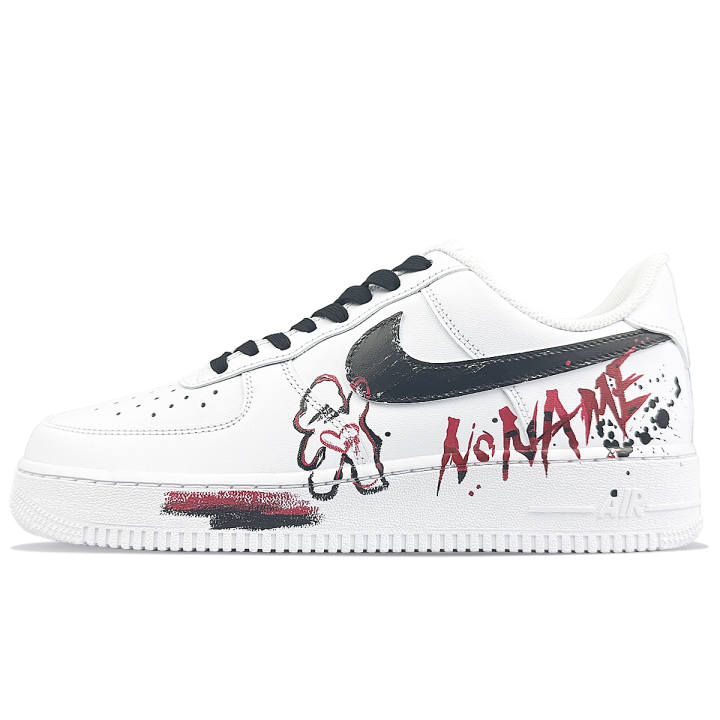 Nike Nike Air Force 1 Coverage Thermal Abrasion Resistant Low top Skateboard Shoes Unisex White Black Red