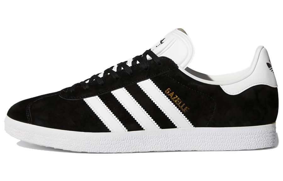 Adidas Originals Gazelle Coverage Abrasion Resistant Support Low top Skateboard Shoes Unisex Black White Gold