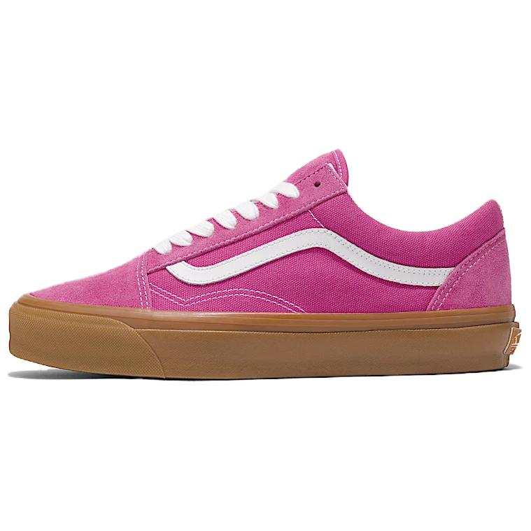 Vans Premium Old Skool Canvas, Suede Low top Skateboard Shoes Unisex Fuchsia
