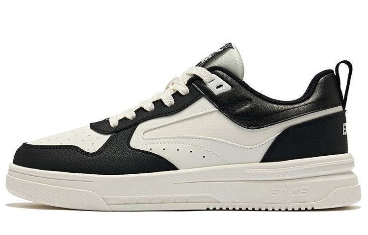 Erke Cool Play 2.0 Slip Resistant Abrasion Resistant Low top Skateboard Shoes Men's White Black