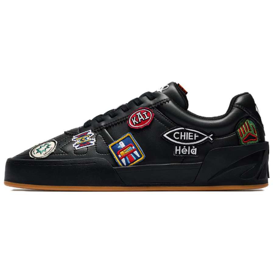 Anta Irving Stylish Abrasion Resistant Support Low top Skateboard Shoes Men's Basic Black