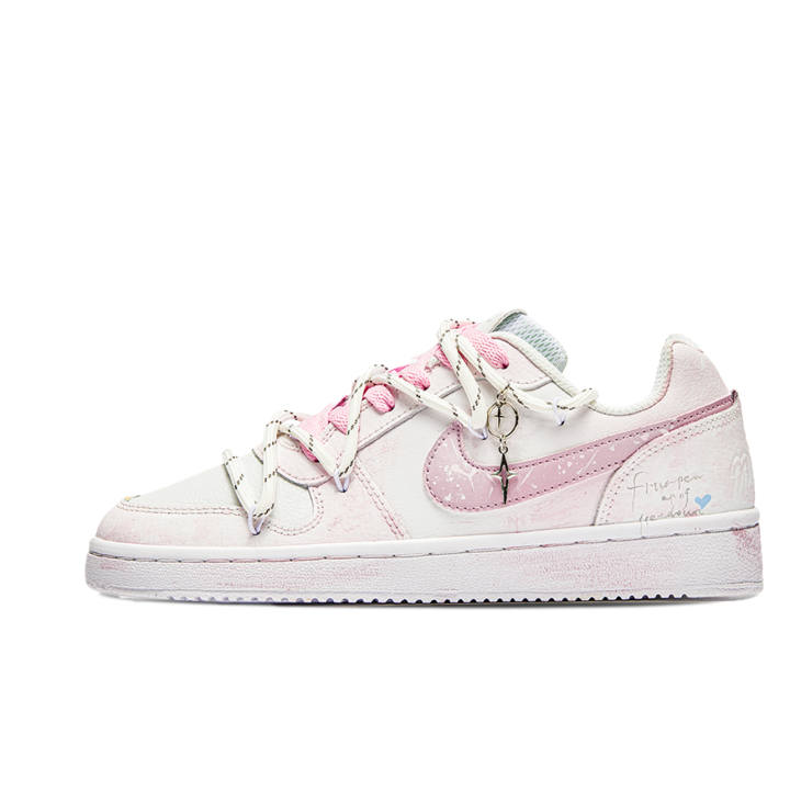 Nike Nike EBERNON WuJie, Cupid Slip Resistant Slip Resistant Low top Skateboard Shoes Unisex Pink Blue
