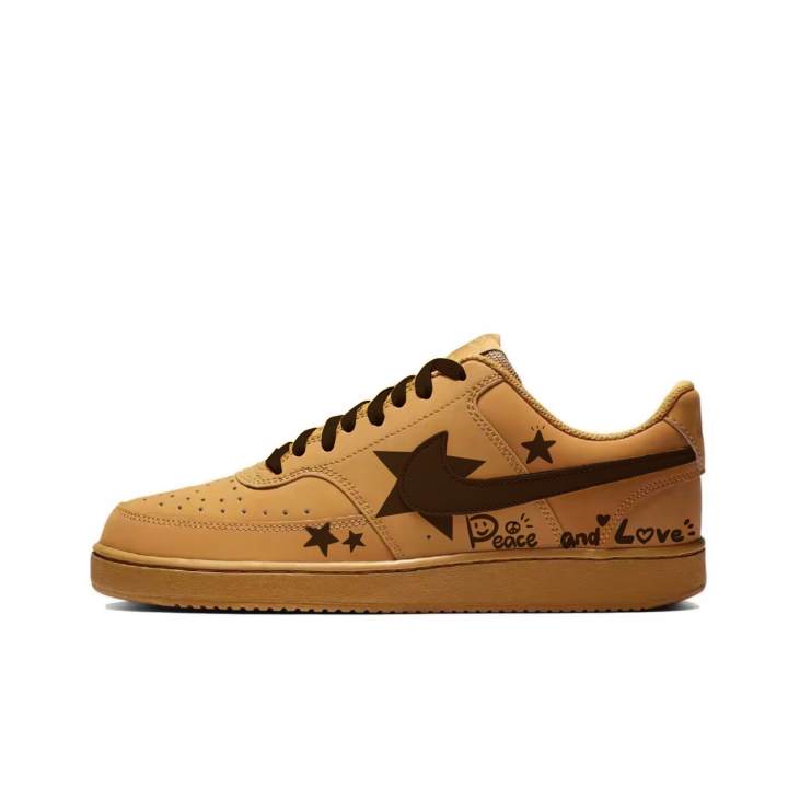Nike Nike Court Vision 1 Old Star Traces, Jiabei Manufacturing Synthetic Leather Abrasion Resistant Lightweight