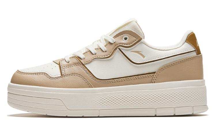 Anta Life Collection Abrasion Resistant Breathable Low top Skateboard Shoes Women's Beige Brown