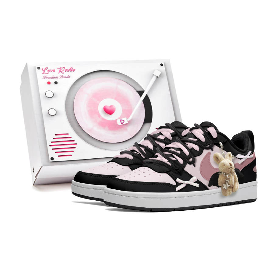 Nike Nike Court Borough Skateboard Shoes Women's Low Top Black/Pink