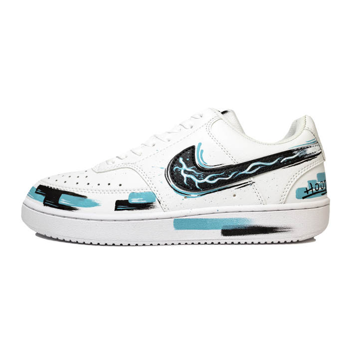 Nike Nike Court Vision 1 Jade Bay Tsunami Abrasion Resistant Low top Skateboard Shoes Unisex Blue White