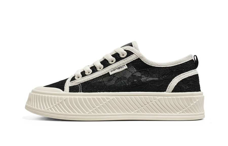 RENBEN Lightweight Height Increasing Low top Skateboard Shoes Women's