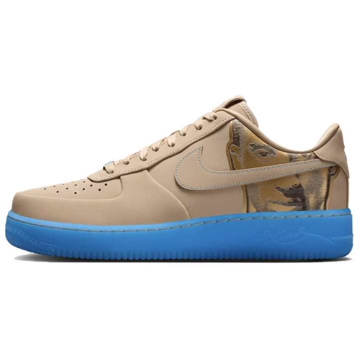 Nike Nike Air Force 1 Low top Skateboard Shoes Unisex Brown Blue