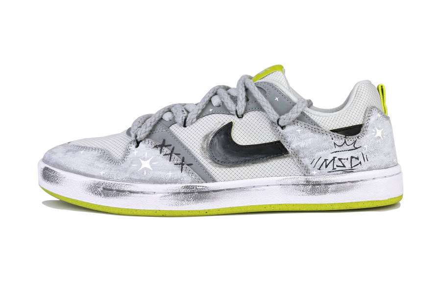Nike Nike SB Alleyoop Abrasion Resistant Low top Skateboard Shoes Men's Gray White