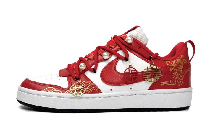 Nike Nike Court Borough Low top Skateboard Shoes Women's Red White