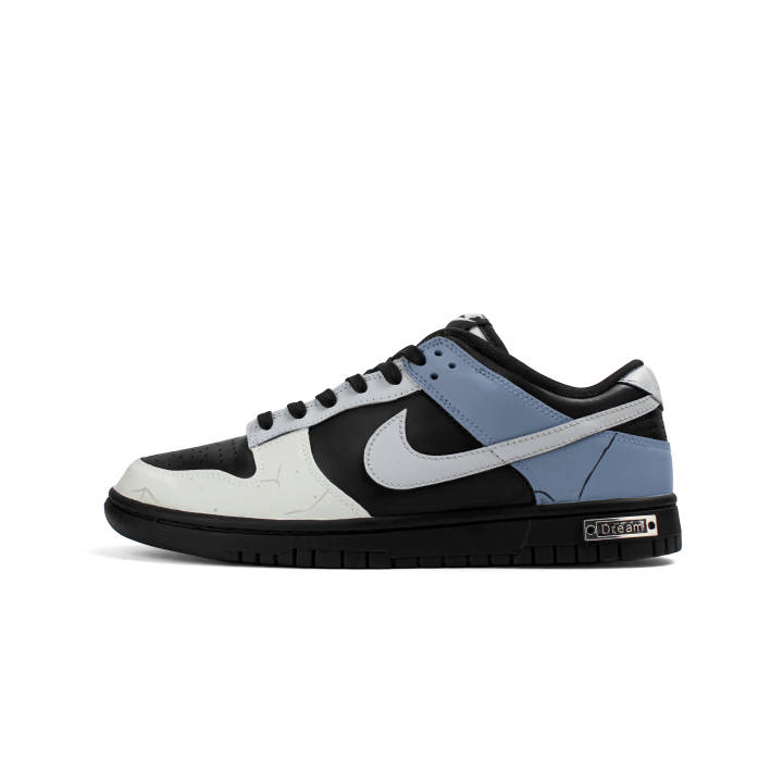 Nike Nike Dunk Synthetic Leather Abrasion Resistant Abrasion Resistant Low top Skateboard Shoes Unisex Black