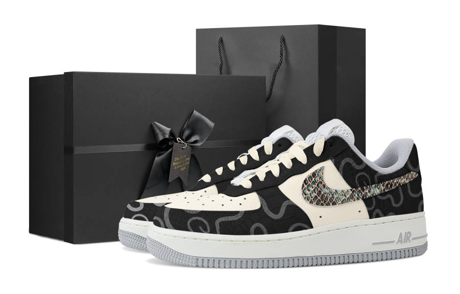 Nike Nike Air Force 1 Skateboard Shoes Women's Low Top Black/Yellow