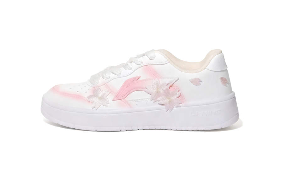 Li-Ning Li Ning Floating Boat Synthetic Leather Low top Skateboard Shoes Women's White