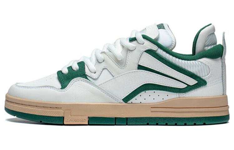 Li-Ning Li Ning Slip Resistant Cushioning Low top Skateboard Shoes Men's White Green