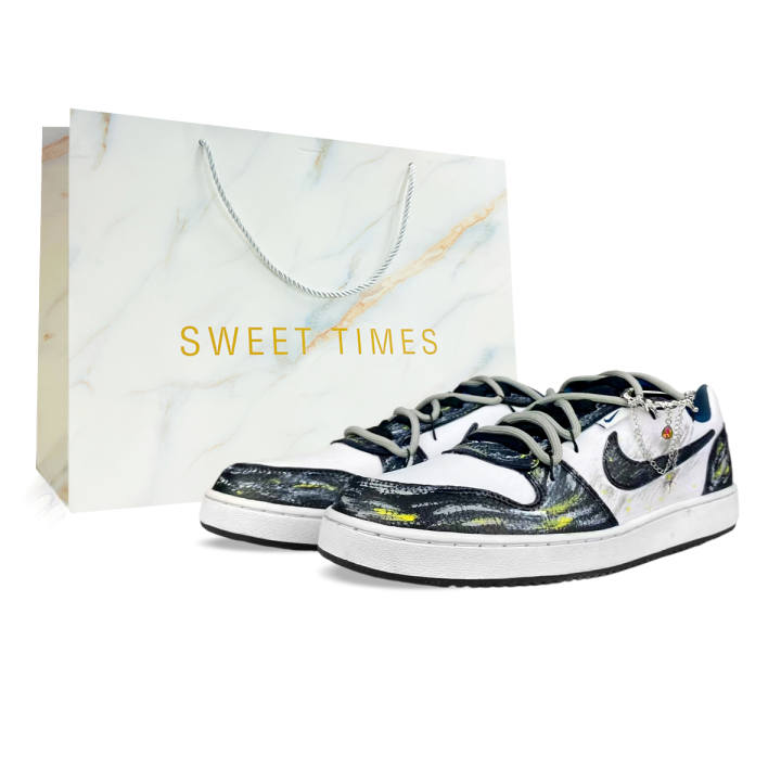 Nike Nike EBERNON Falling Starry Abrasion Resistant Abrasion Resistant Low top Skateboard Shoes Men's