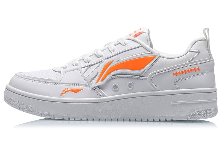 Li-Ning Li Ning Abrasion Resistant Breathable Abrasion Resistant Breathable Low top Skateboard Shoes Men's White Orange