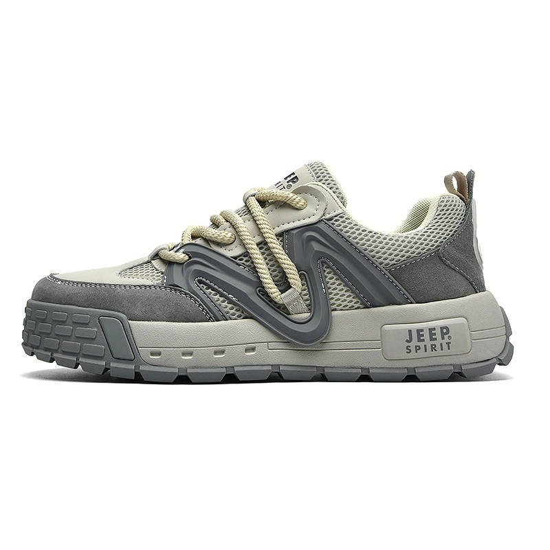 JEEP SPIRIT Leisure Collection Cushioning Abrasion Resistant Lightweight Height Increasing Low top Skateboard Shoes