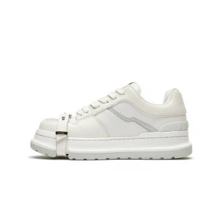 ABCICEY Comfortable Slip Resistant Slip Resistant Low top Skateboard Shoes Unisex White