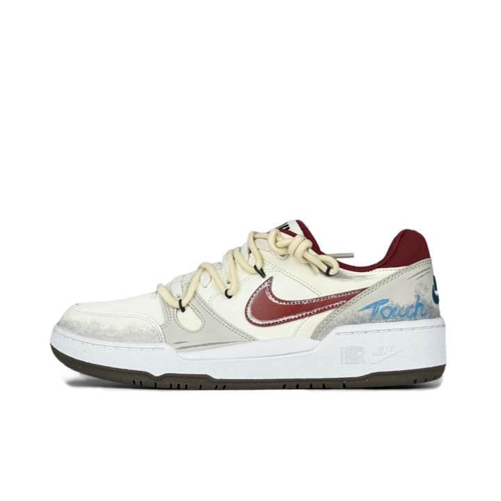 Nike Nike Full Force Iced Americano Abrasion Resistant Low top Skateboard Shoes Men's Gray White