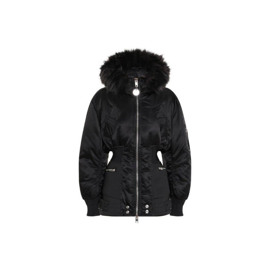 DIESEL Puffer Jackets Women's Black Hooded Non Detachable Moderate