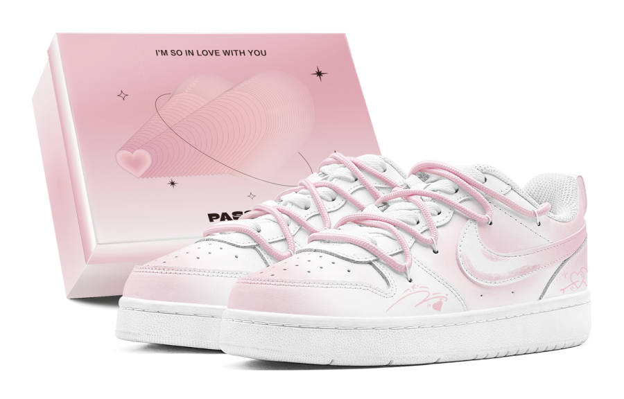 Nike Nike Court Borough GS Couple's, Romantic Favor, Instant Enchantment, Deconstruction Design Abrasion Resistant