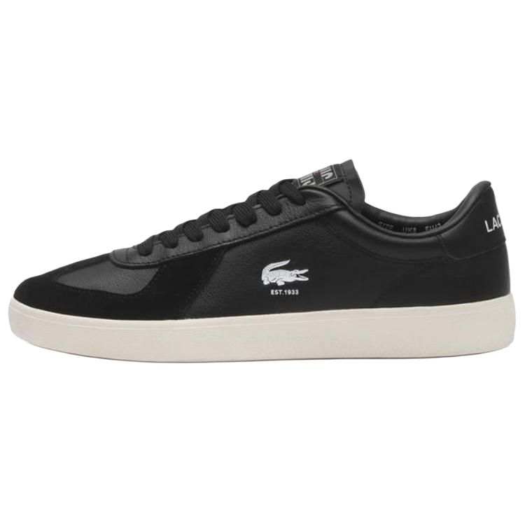 LACOSTE BASESHOT Slip Resistant Abrasion Resistant Low top Skateboard Shoes Men's Black