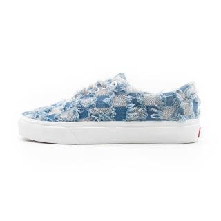 YIGUANG Slip Resistant, Abrasion Resistant, Lightweight Low top Skateboard Shoes Unisex Blue White
