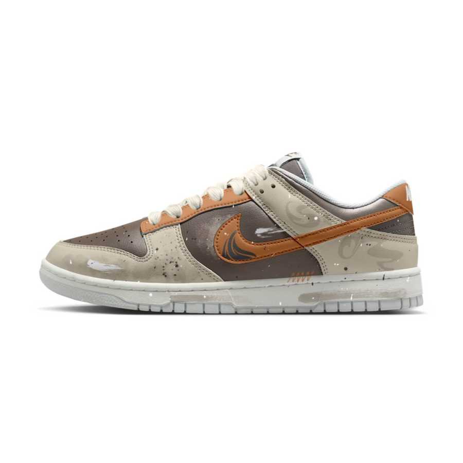 Nike Nike Dunk Abrasion Resistant Low top Skateboard Shoes Unisex Yellow Brown