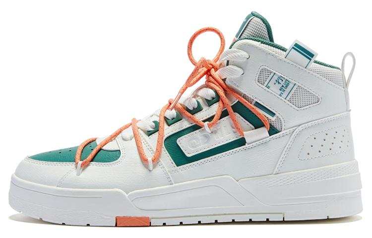 QIAODAN Inheritance 1.0 Textile, Synthetic Leather Slip Resistant Abrasion Resistant High top Skateboard Shoes Men's