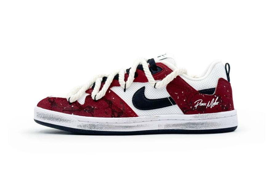 Nike Nike SB Alleyoop Coverage Abrasion Resistant Low top Skateboard Shoes Unisex Burgundy