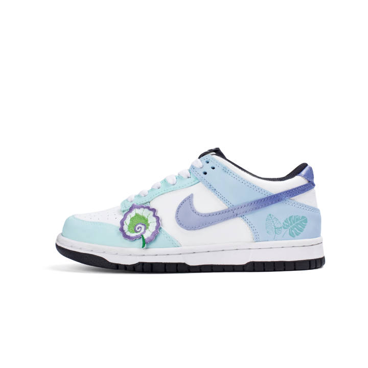 Nike Nike Dunk Synthetic Leather Abrasion Resistant Low top Skateboard Shoes Unisex Blue