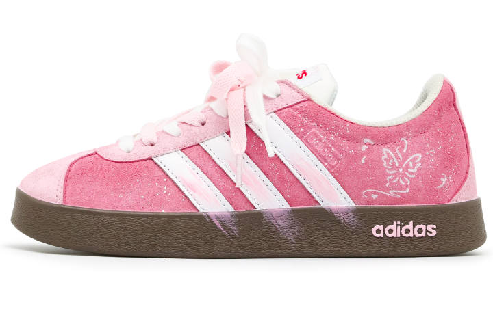 Adidas Adidas VL COURT 2.0 Skateboard Shoes Unisex Low Top Pink