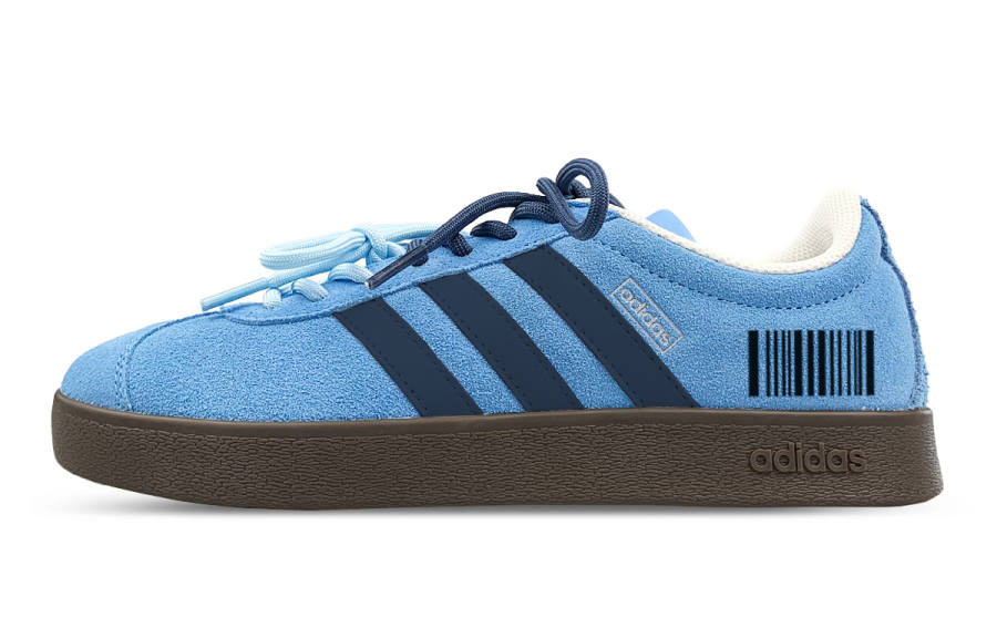 Adidas Adidas Vl Court Slip Resistant Abrasion Resistant Low top Skateboard Shoes Unisex Blue