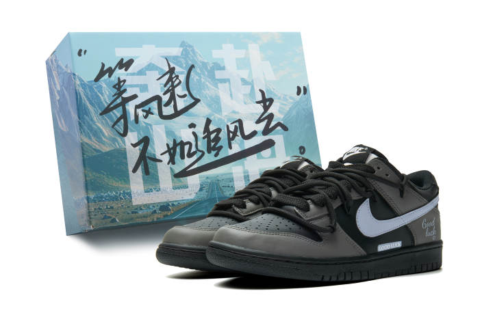 Nike Nike Dunk Abrasion Resistant Low top Skateboard Shoes Unisex Black Gray