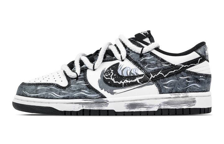 Nike Nike Dunk Clouds Gathering On The Sail Abrasion Resistant Low top Skateboard Shoes Unisex Black White