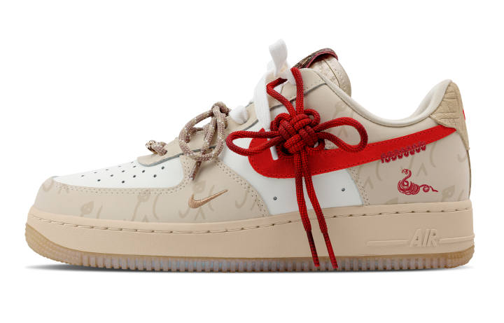 Nike Nike Air Force 1 Slip Resistant Abrasion Resistant Low top Skateboard Shoes Women's Light Brown