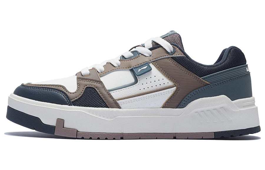 Li-Ning Li Ning ACE V2 Abrasion Resistant Breathable Slip Resistant Low top Skateboard Shoes Men's White Gray Black