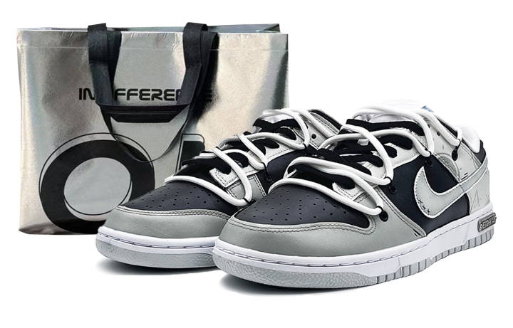 Nike Nike Dunk 'Neutral Grey' Leather Slip Resistant Cushioning Low top Skateboard Shoes Women's Black Gray